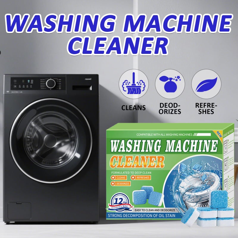 Deyuoau Premium Washing Machine Cleaner Tablets - Washer Machine Cleaner Tablets for Deep Clean & Deodorize, Fits Front Load & Top Load Washers, 12 Pieces Pack - Image 2